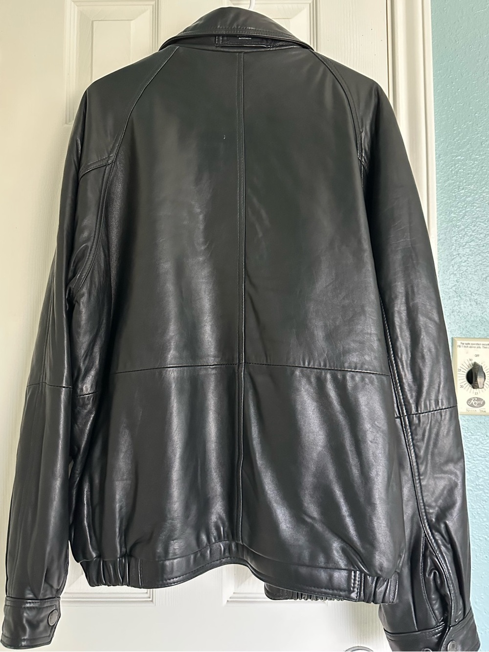 Clairborne Lambskin Leather Bomber Jacket Black Size XL - Picture 6 of 8